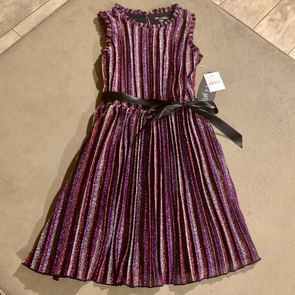 Girls Ava & Yelly Sparkly Dress Size 8